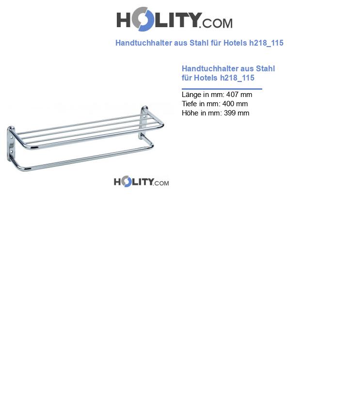 Handtuchhalter aus Stahl für Hotels h218_115