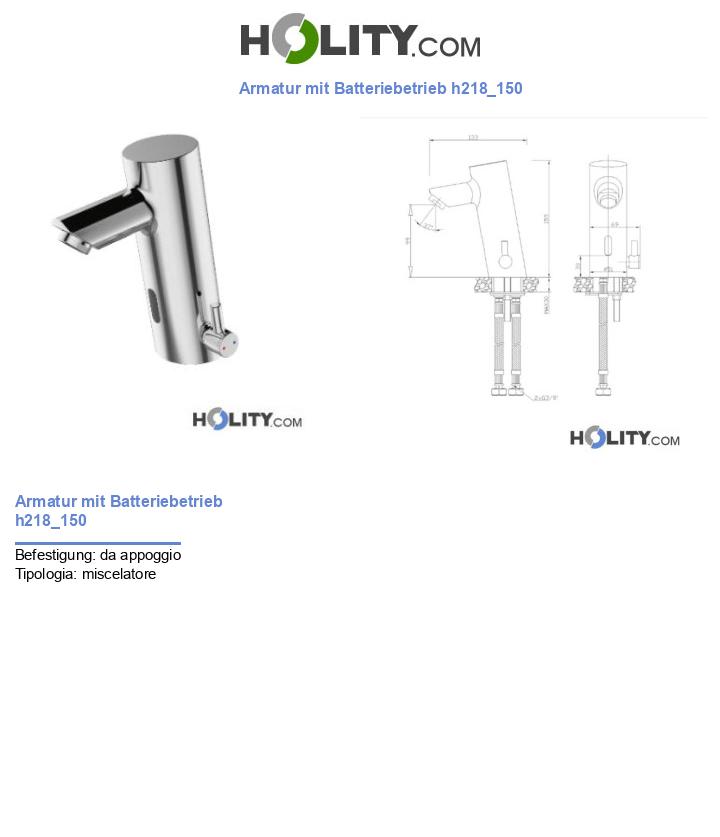 Armatur mit Batteriebetrieb h218_150