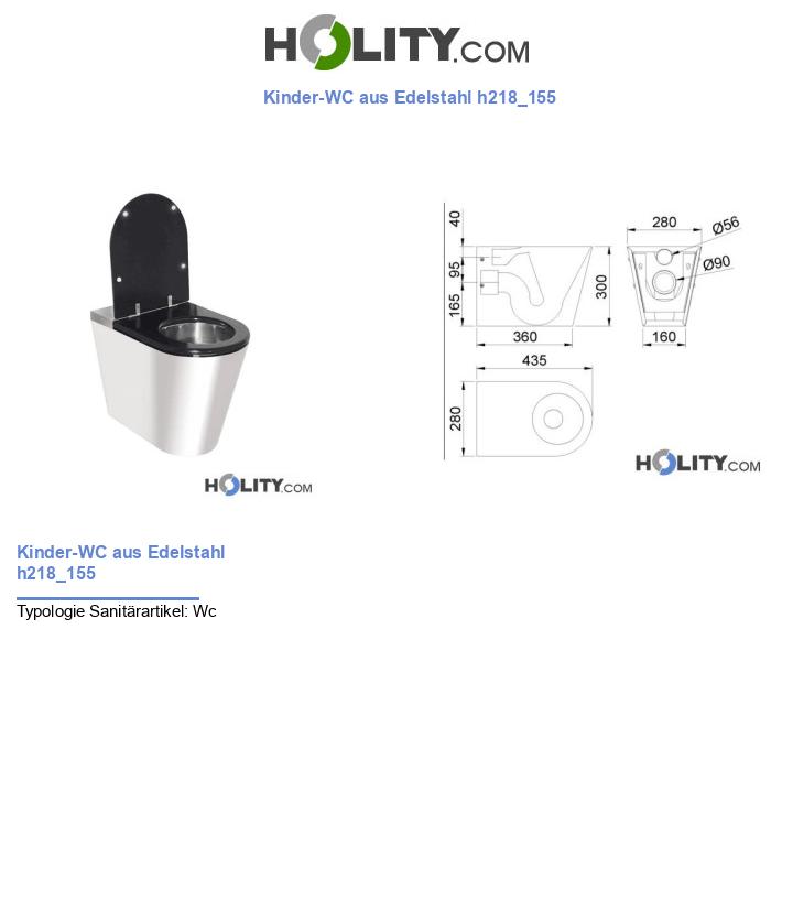 Kinder-WC aus Edelstahl h218_155