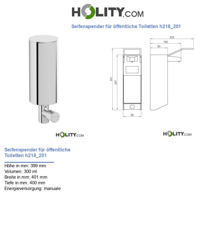 Seifenspender für öffentliche Toiletten h218_201