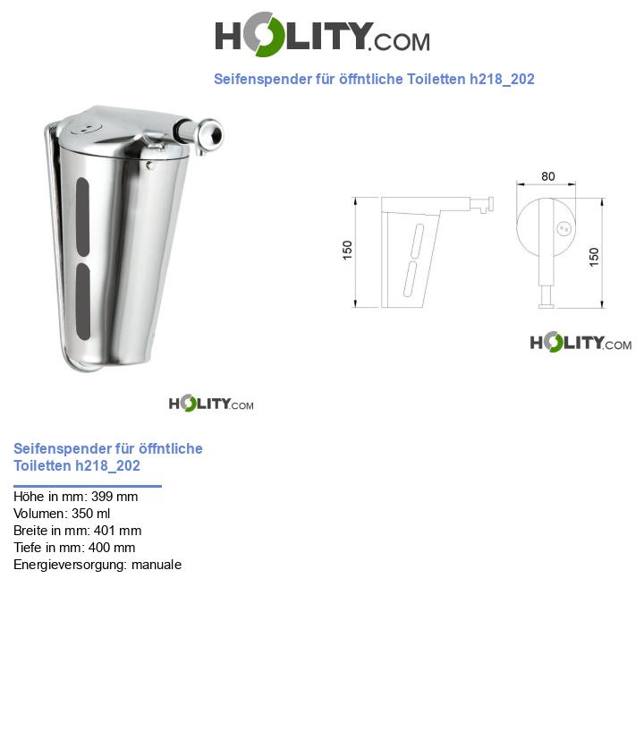Seifenspender für öffntliche Toiletten h218_202