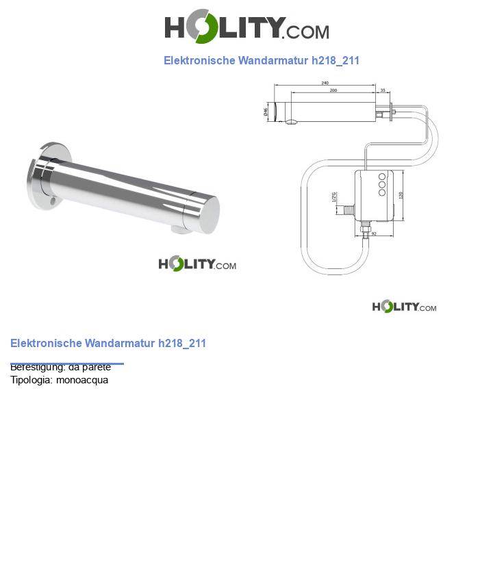 Elektronische Wandarmatur h218_211