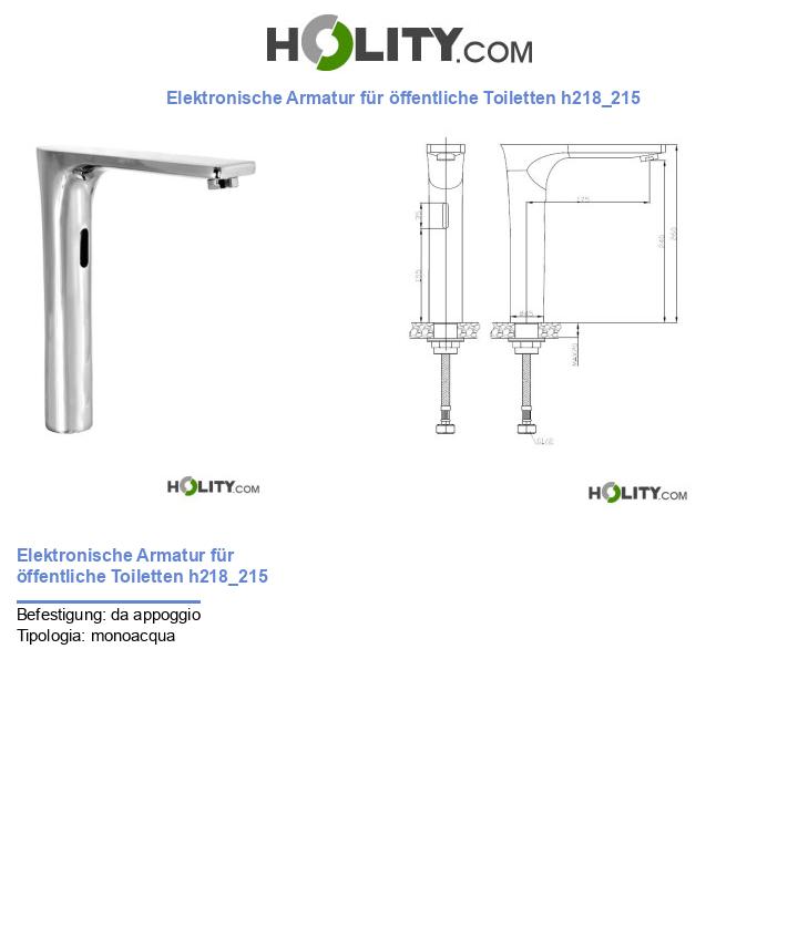 Elektronische Armatur für öffentliche Toiletten h218_215