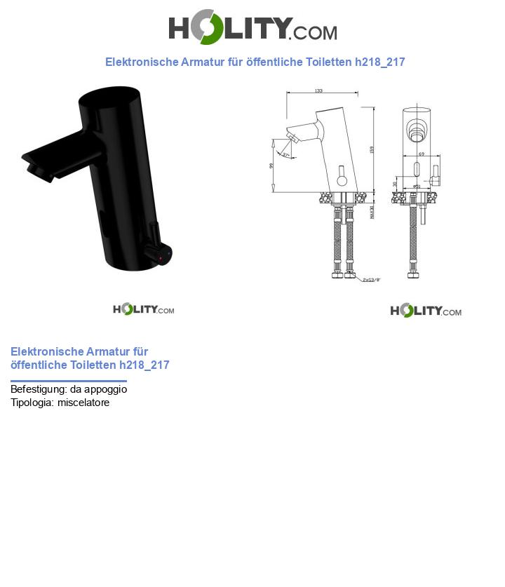 Elektronische Armatur für öffentliche Toiletten h218_217