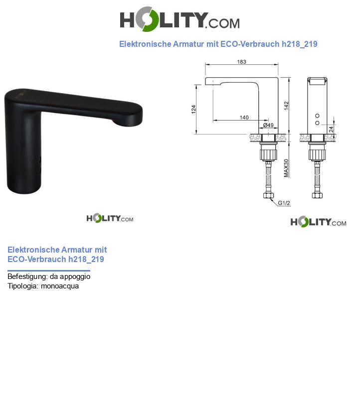 Elektronische Armatur mit ECO-Verbrauch h218_219