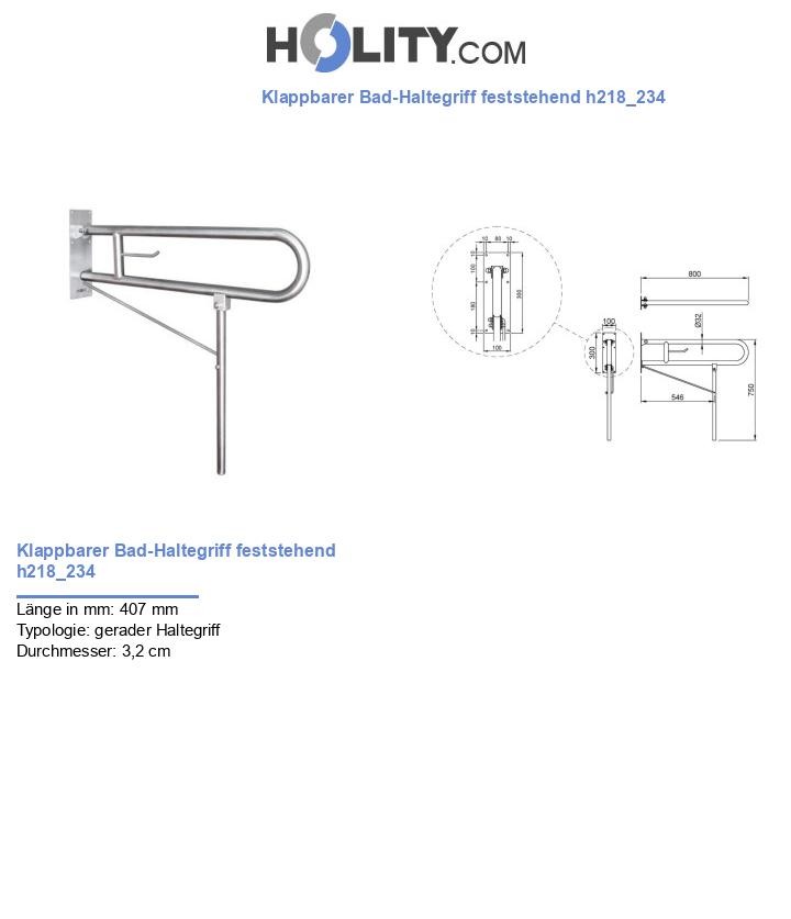 Klappbarer Bad-Haltegriff feststehend h218_234