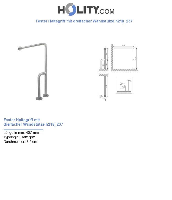 Fester Haltegriff mit dreifacher Wandstütze h218_237