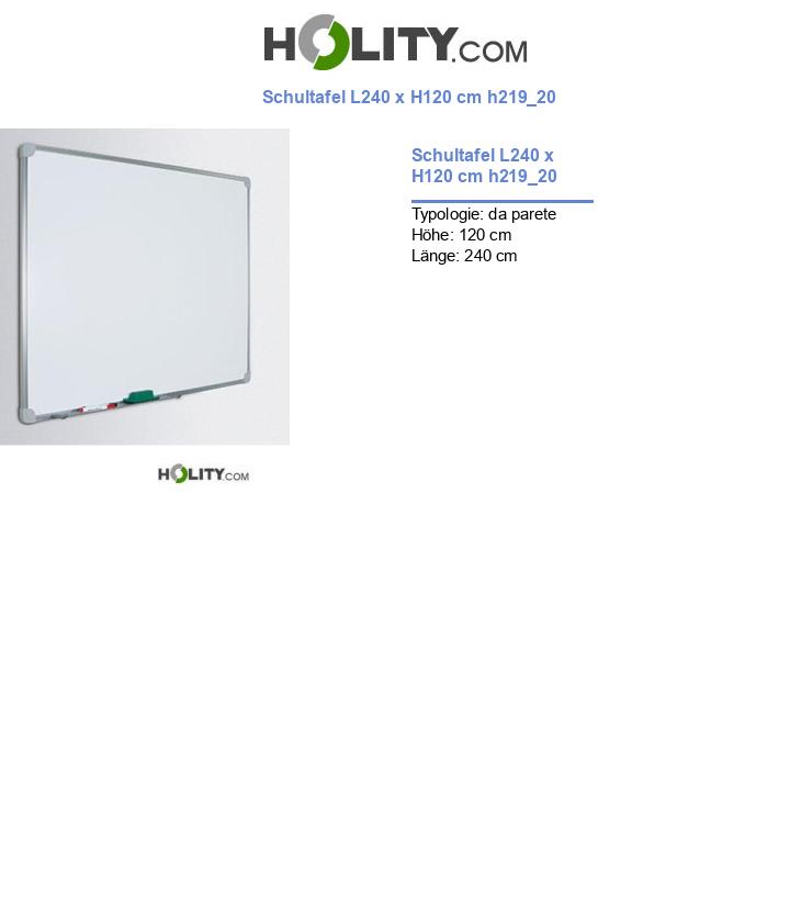 Schultafel L240 x H120 cm h219_20