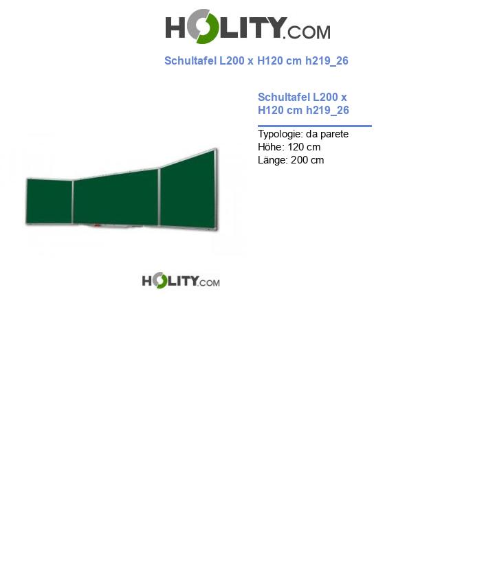 Schultafel L200 x H120 cm h219_26