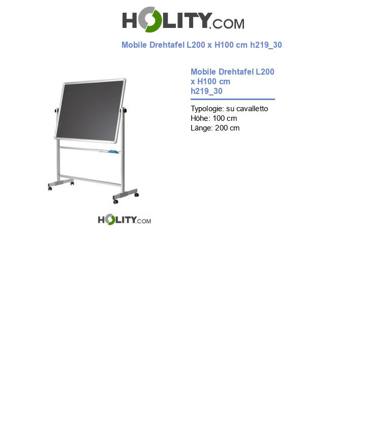 Mobile Drehtafel L200 x H100 cm h219_30