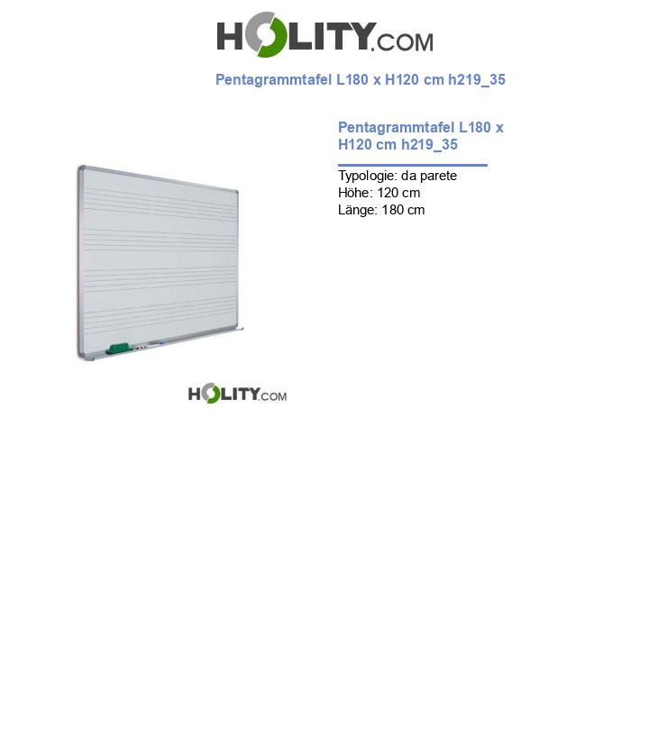 Pentagrammtafel L180 x H120 cm h219_35