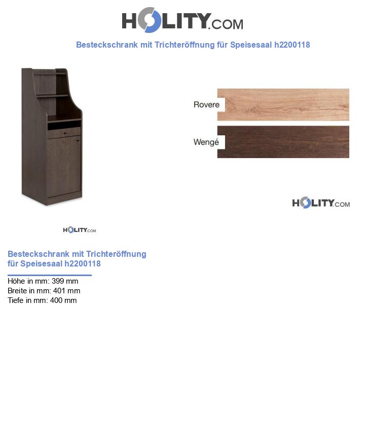 Besteckschrank mit Trichteröffnung für Speisesaal h2200118