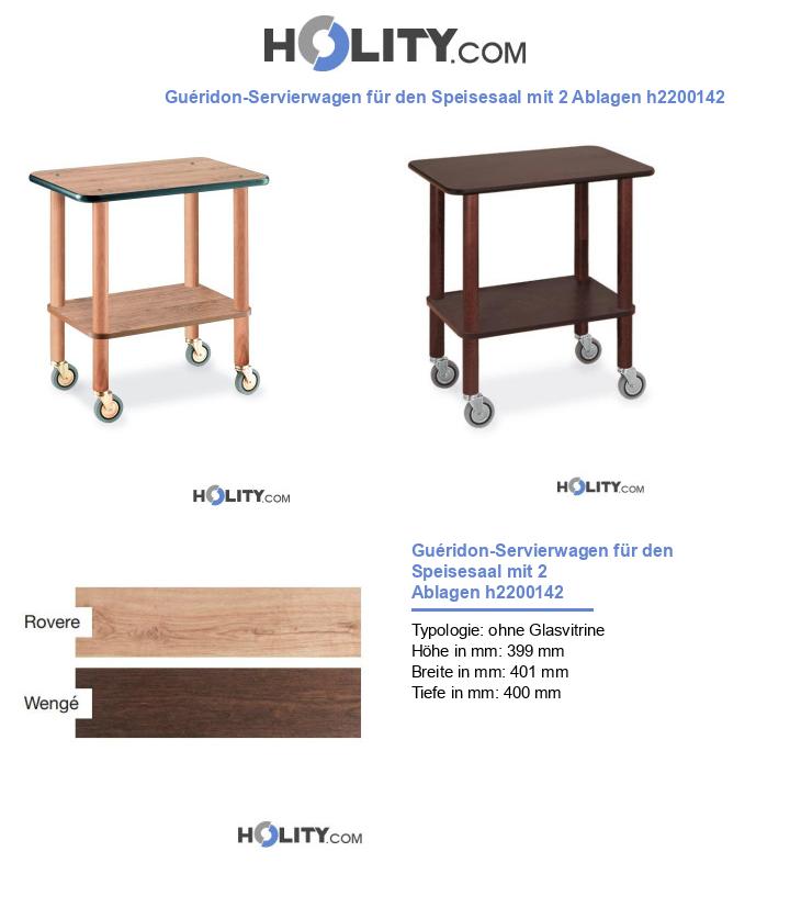 Guéridon-Servierwagen für den Speisesaal mit 2 Ablagen h2200142
