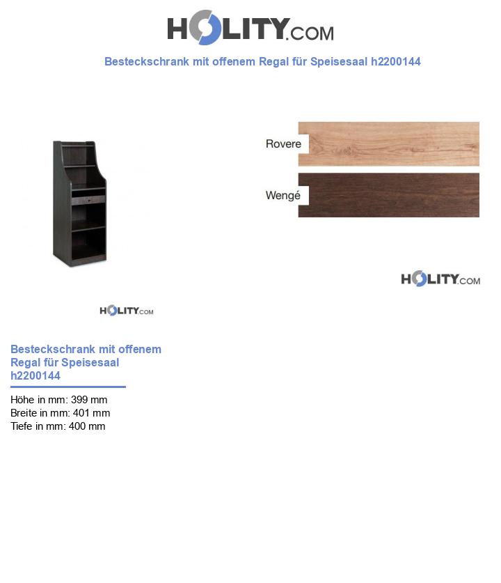 Besteckschrank mit offenem Regal für Speisesaal h2200144