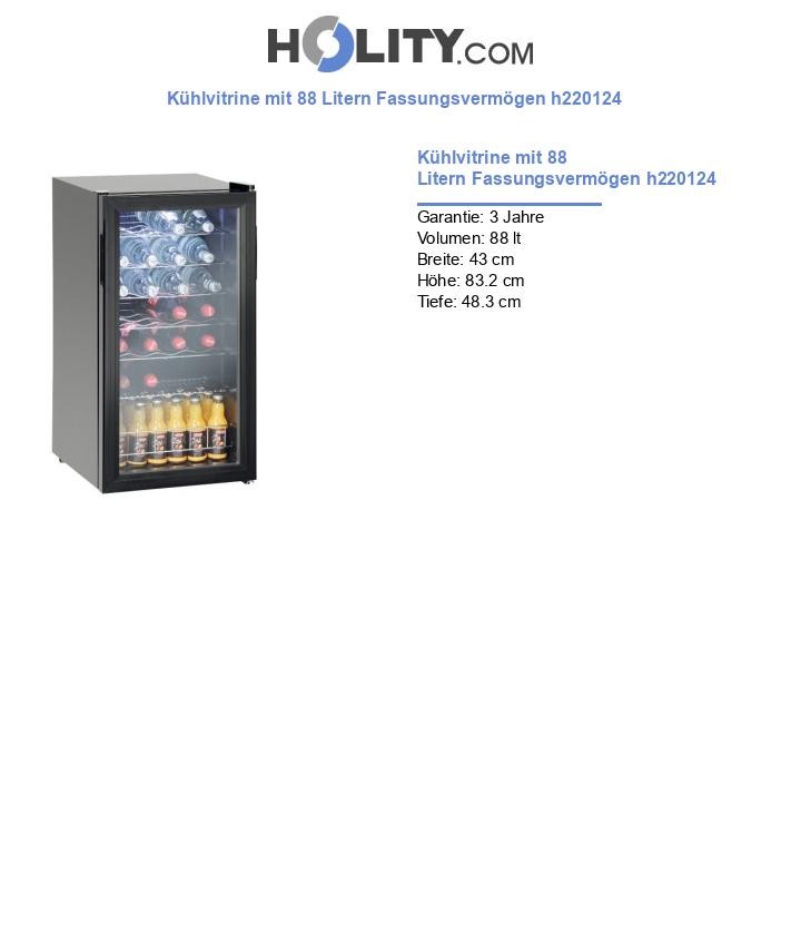Kühlvitrine mit 88 Litern Fassungsvermögen h220124