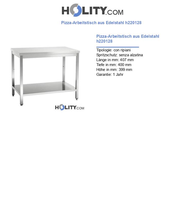 Pizza-Arbeitstisch aus Edelstahl h220128