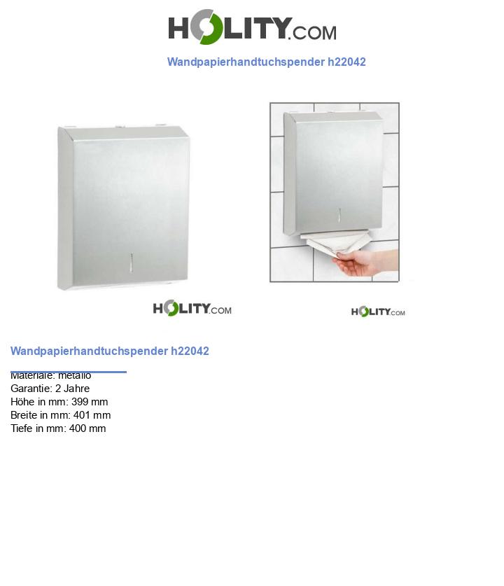 Wandpapierhandtuchspender h22042