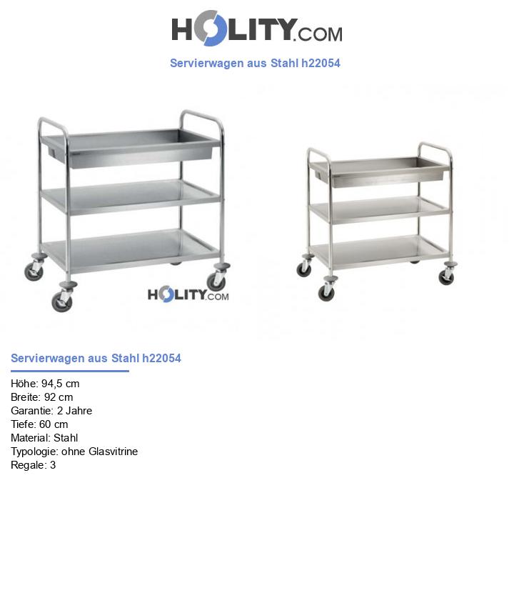 Servierwagen aus Stahl h22054