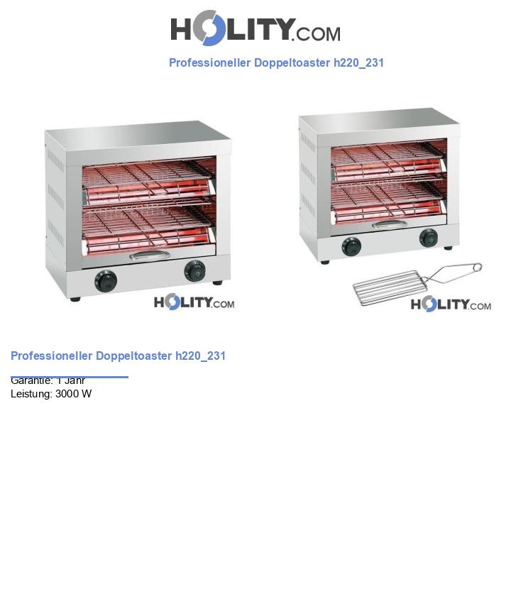 Professioneller Doppeltoaster h220_231