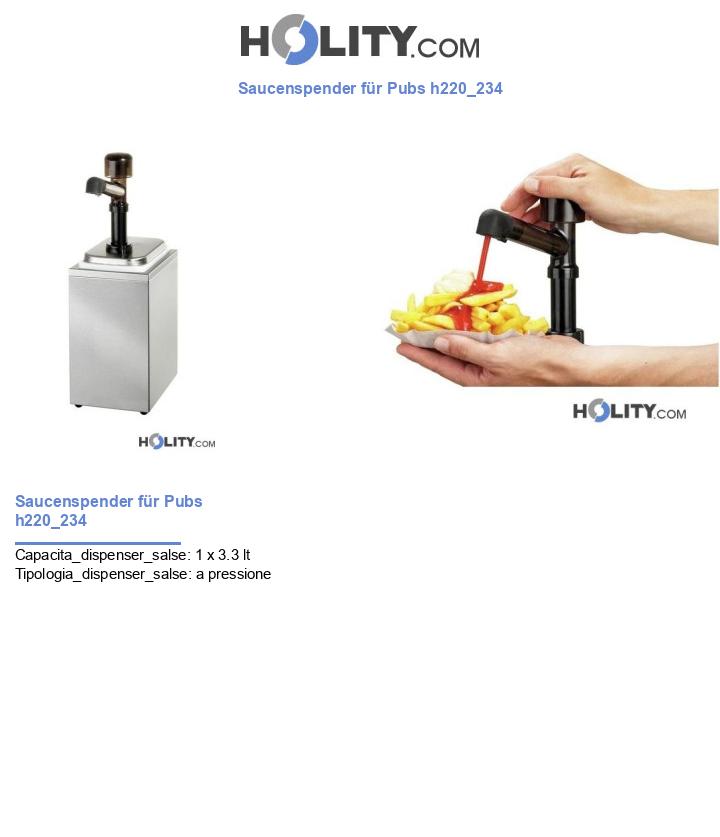 Saucenspender für Pubs h220_234