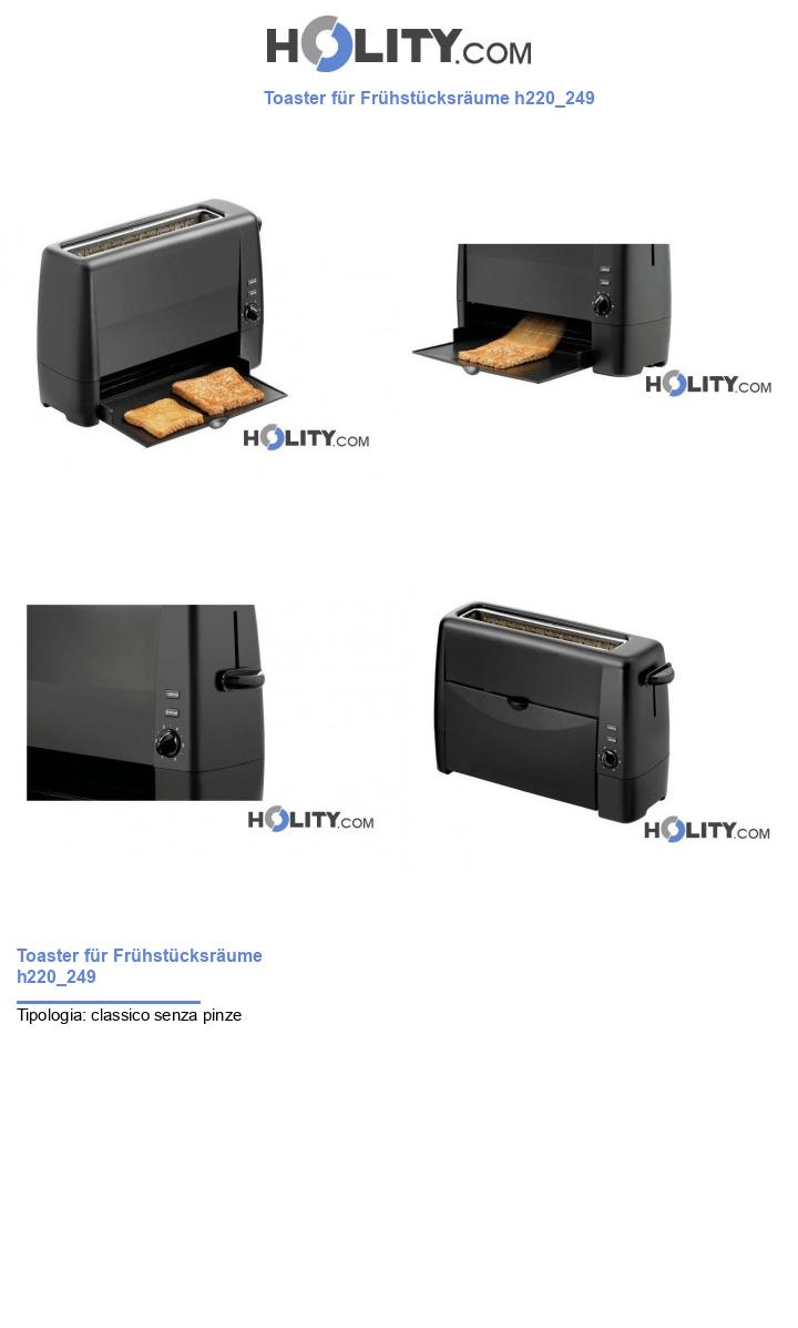 Toaster für Frühstücksräume h220_249