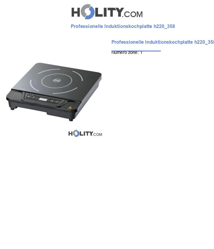 Professionelle Induktionskochplatte h220_358