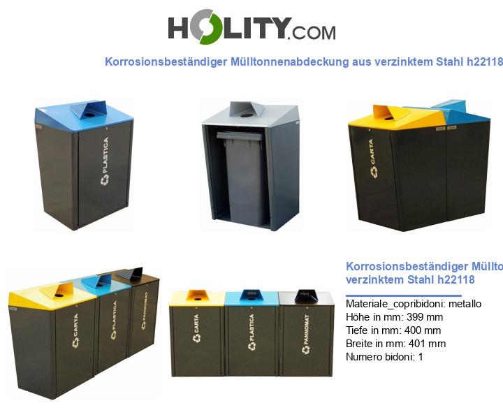 Korrosionsbeständiger Mülltonnenabdeckung aus verzinktem Stahl h22118