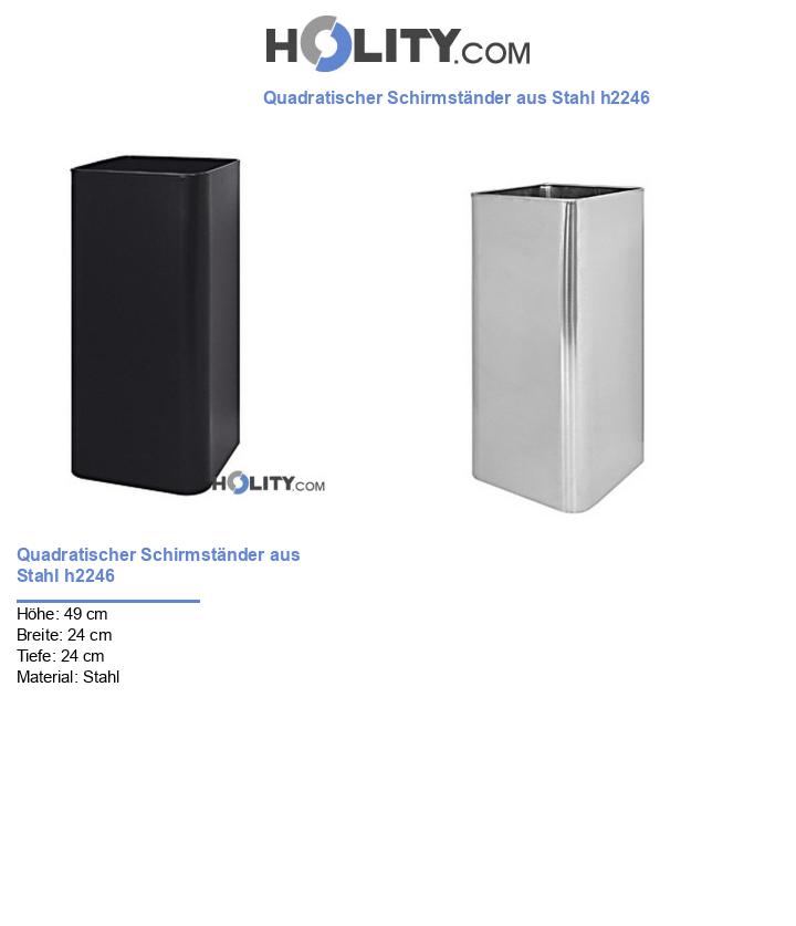 Quadratischer Schirmständer aus Stahl h2246