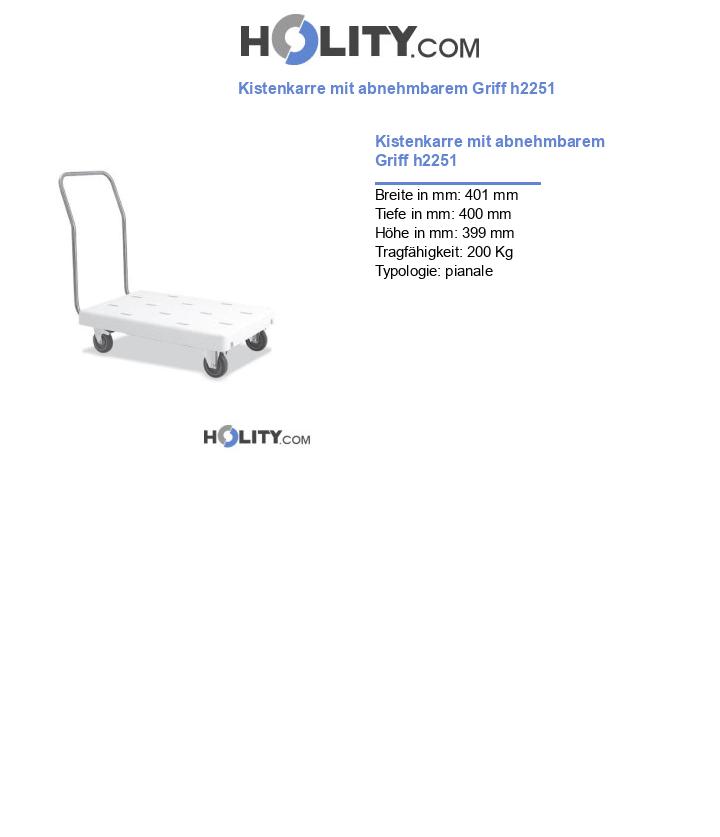Kistenkarre mit abnehmbarem Griff h2251