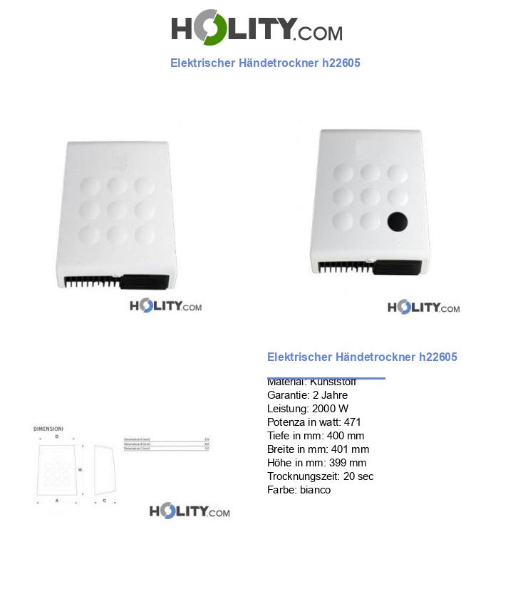 Elektrischer Händetrockner h22605