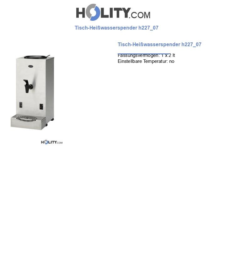 Tisch-Heißwasserspender h227_07