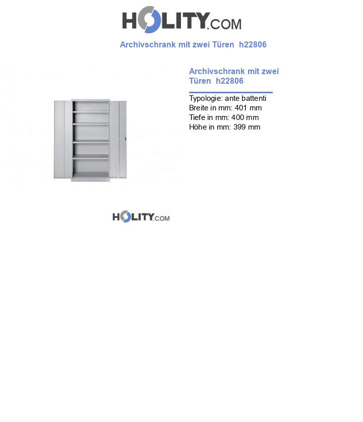 Archivschrank mit zwei Türen  h22806