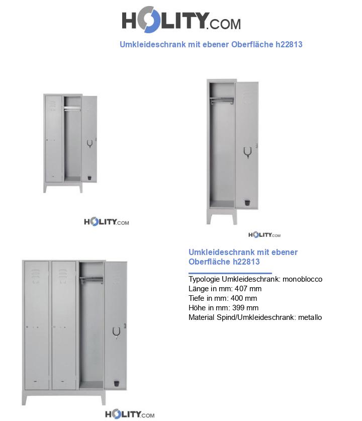 Umkleideschrank mit ebener Oberfläche h22813