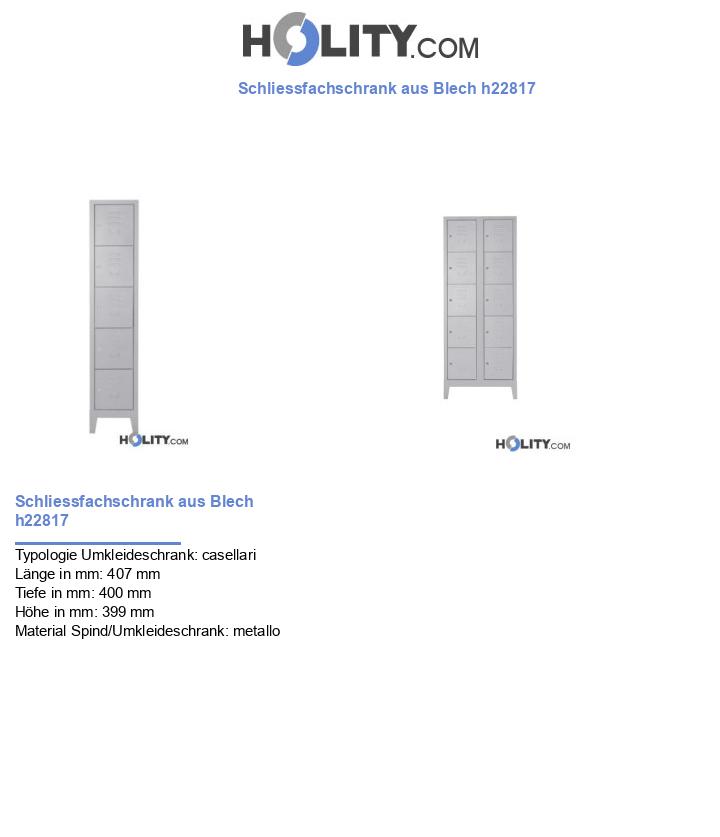 Schliessfachschrank aus Blech h22817