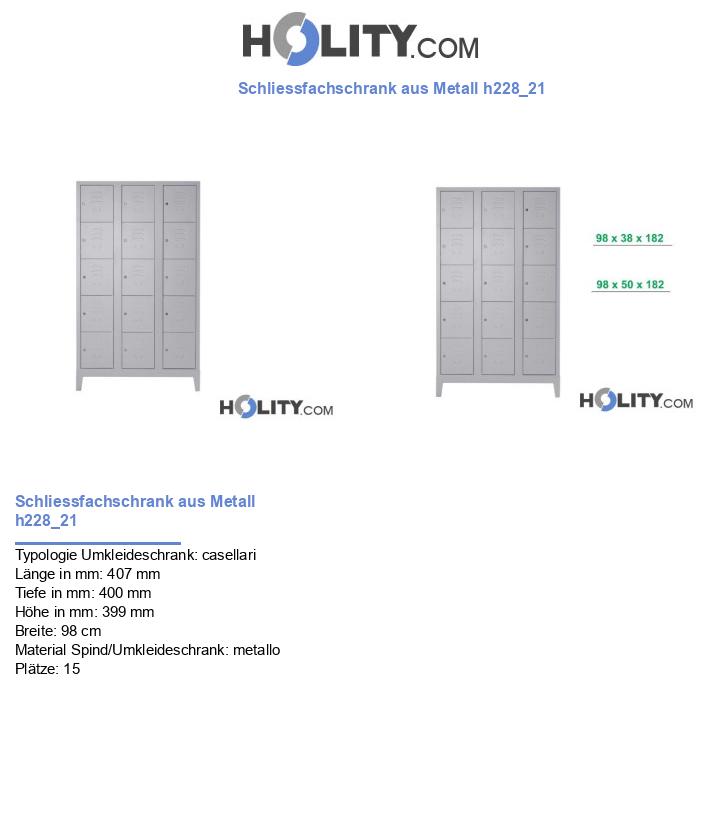 Schliessfachschrank aus Metall h228_21