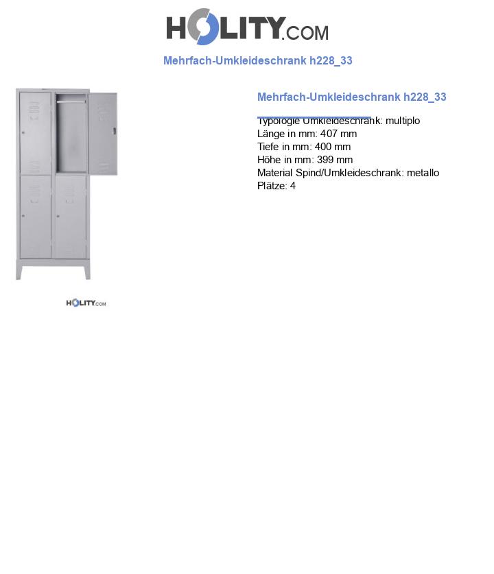 Mehrfach-Umkleideschrank h228_33