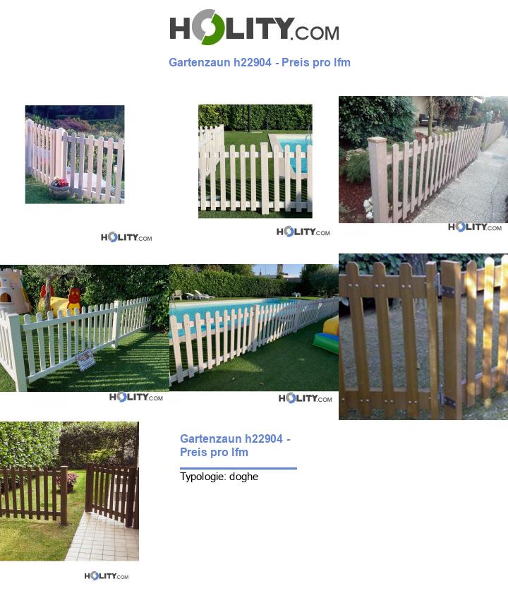 Gartenzaun h22904 - Preis pro lfm
