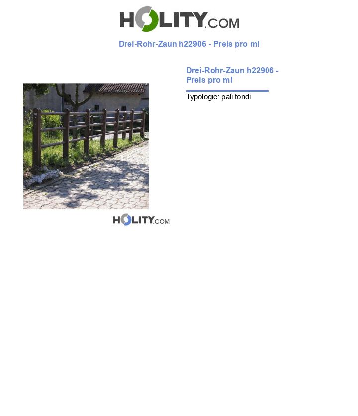 Drei-Rohr-Zaun h22906 - Preis pro ml