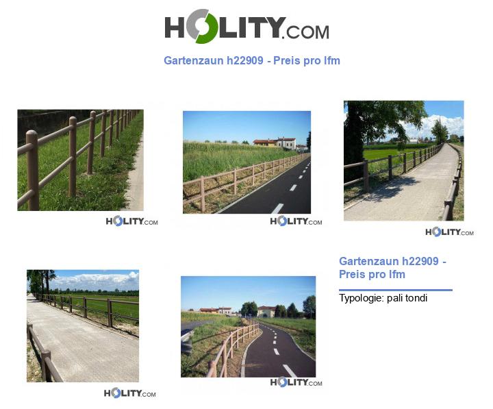 Gartenzaun h22909 - Preis pro lfm