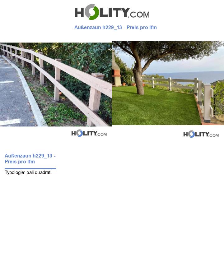 Außenzaun h229_13 - Preis pro lfm