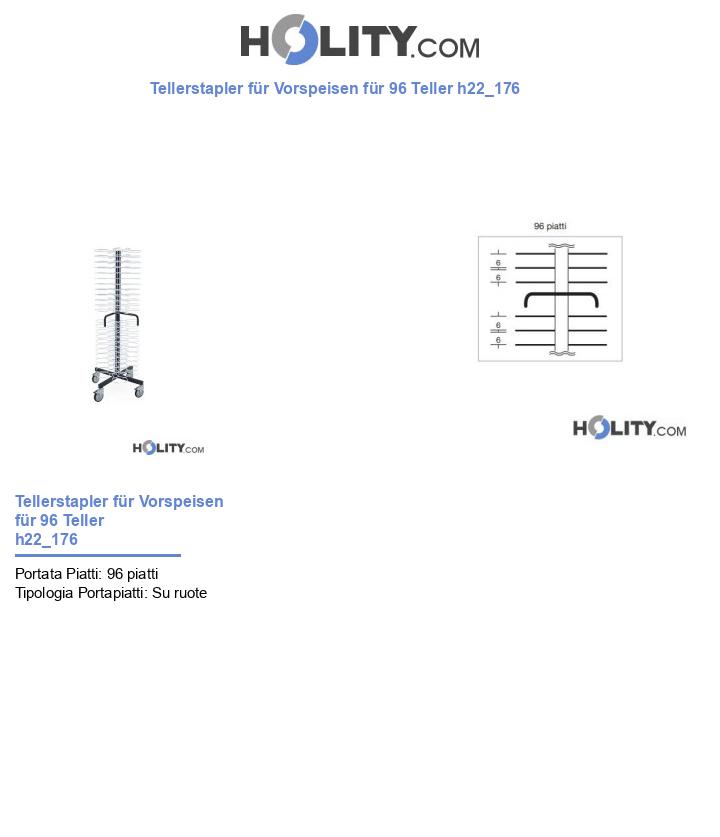 Tellerstapler für Vorspeisen für 96 Teller h22_176