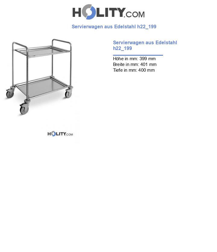 Servierwagen aus Edelstahl h22_199