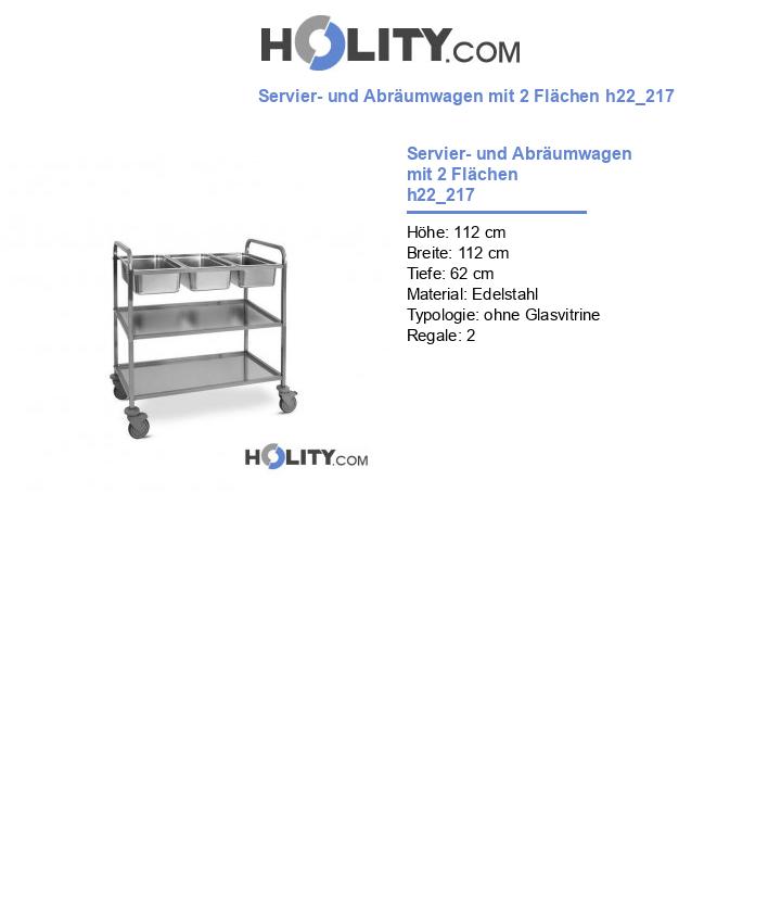 Servier- und Abräumwagen mit 2 Flächen h22_217
