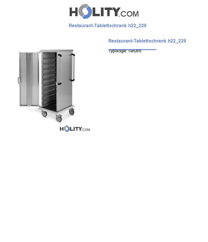 Restaurant-Tablettschrank h22_229