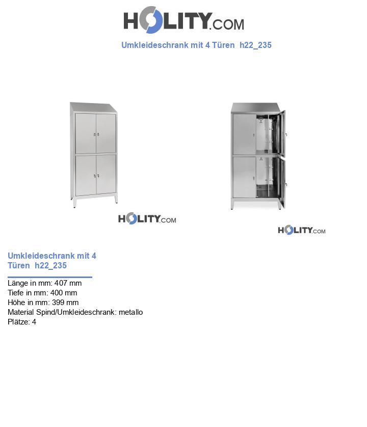 Umkleideschrank mit 4 Türen  h22_235