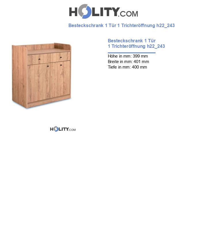 Besteckschrank 1 Tür 1 Trichteröffnung h22_243