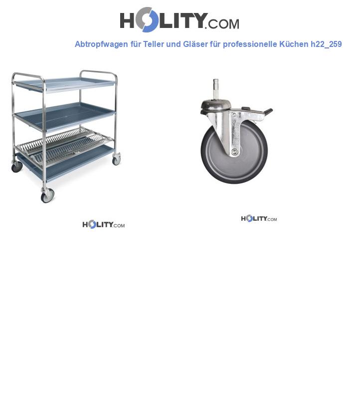 Abtropfwagen für Teller und Gläser für professionelle Küchen h22_259