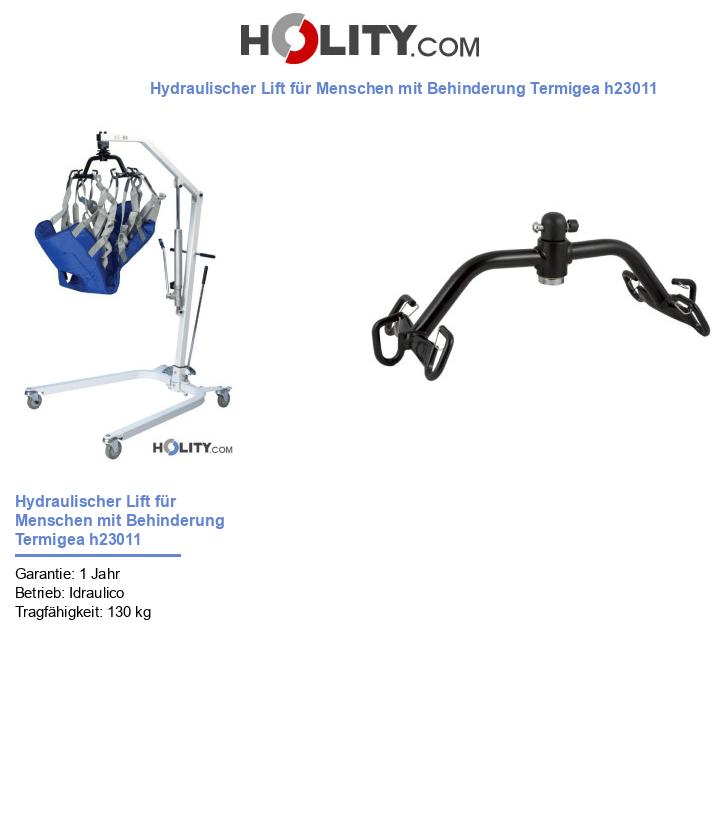 Hydraulischer Lift für Menschen mit Behinderung Termigea h23011