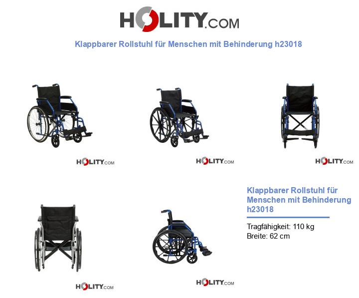 Klappbarer Rollstuhl für Menschen mit Behinderung h23018