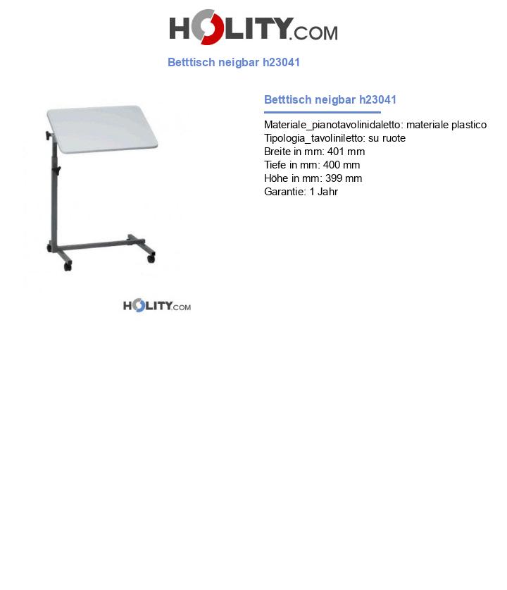 Betttisch neigbar h23041